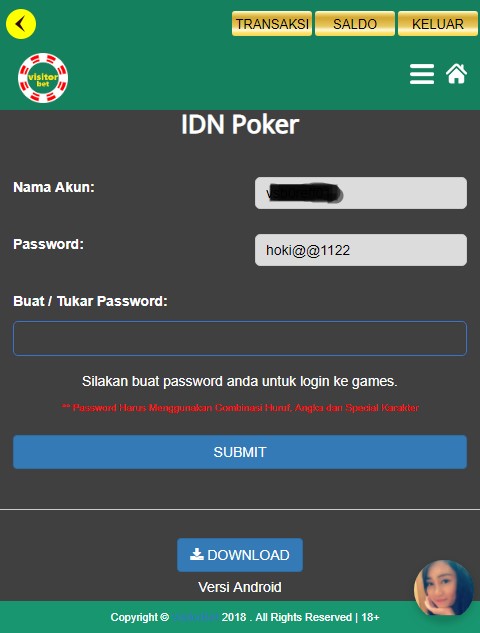 Panduan Permainan IDN Poker Visitorbet Versi Mobile